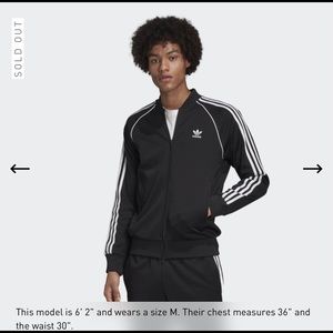 Brand new men’s sz M adidas SST Track Top.